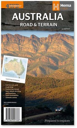 Hema Australia Road & Terrain Map