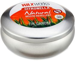 Waxworks Citronella Candle Tin Large 30 Hr