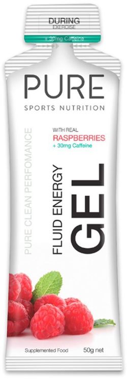 Pure Sports Nutrition Fluid Energy Gel Raspberries + Caffein