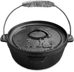 Campfire Cast Iron Camp Oven 2 Quart − Lid handle upright