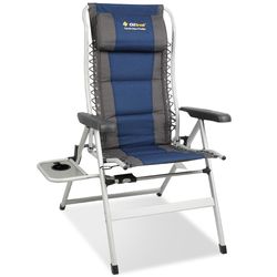 OZtrail Cascade 8 Position Recliner Chair with Side Table 