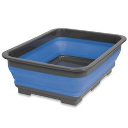 Popup 7L Tub Blue − A collapsible tub that features a plastic base and rim for added stability and strength with flexible TPE walls