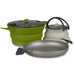 Sea to Summit X−Set 32 − 3 Piece Cookset − Charcoal Olive Sand