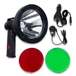 Hard Korr 10W Rechargeable Hand−Held Hunting Spotlight − Red (660nm) and green (540nm) filters included