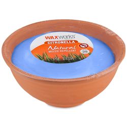 Waxworks Citronella Candle Terracotta 20 Hr − Blue