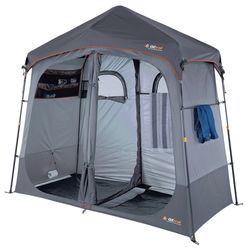 Fast Frame Ensuite Tent Double − Two−room design for spit−use e.g. shower, change room, or toilet