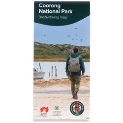 SA DEW Coorong National Park Bushwalking Map − Covers northern and southern sections of the park