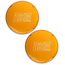 Hard Korr Driving Light Covers − Orange − Pair − 9 Inch