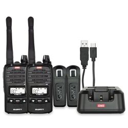 GME 2 Watt UHF CB Handheld Radio Twin Pack TX677TP − Compact and lightweight mechanical design, with up to 14 hours battery life in a convenient Twin Pack