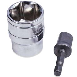 Supa Peg 24mm Socket and Adapter - Chromium vanadium steel drill adapter