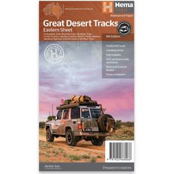 Hema Great Desert Tracks Eastern Sheet 9th Edition − Essential desert tracks map printed on waterproof paper
