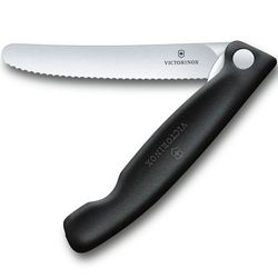 Victorinox Swiss Classic Foldable Paring Knife Black − Versatile knife for peeling and chopping fruit and veg, or use it as a steak knife