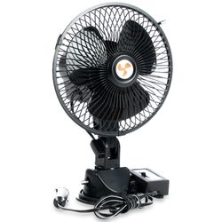 Katabat 12V Portable Oscillating Fan with Suction Mount Bracket − Featuring On / Off oscillating switch