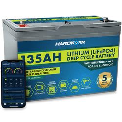 Hard Korr 135Ah Lithium (LifePO4) Deep Cycle Battery With Bluetooth − Bluetooth connectivity for battery monitoring