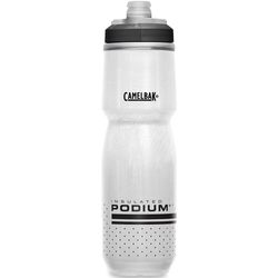Camelbak Podium Chill Insulated Bottle 700ml Black White − With double−walled construction to keep water cold twice as long as other bottles, the insulated CamelBak Podium Chill is the best−of−the−best for delivering cold, consistent cycling hydration