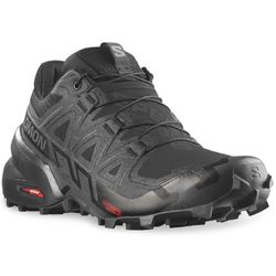 Salomon Speedcross 6 Women's Shoe Black Black Phantom − Delivering a blend of comfort, stability, and protection for trail running