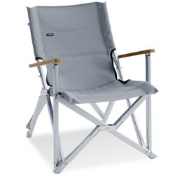 Dometic GO Compact Camp Chair Silt − Made from heavy−duty 600D fabric, lightweight aluminium and beechwood armrests