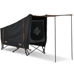 OZtrail BlockOut Easy Fold Stretcher Tent Single − BlockOut coating blocks 95% of light and reduces internal heat by up to 10°C