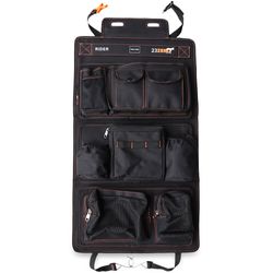 23Zero Rider Seat Organiser − 3 panel organiser Â­Â­with hook & loop backing allows for multiple set−up options