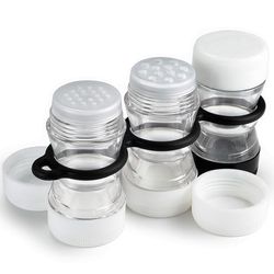 GSI Outdoors Spice Rack - Includes 1 salt and pepper shaker, 2 dual ended spice containers with large and small screens  
