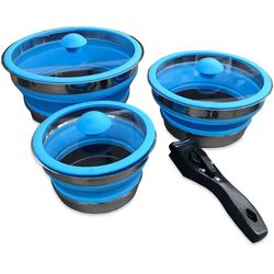 Collapsible Space Saving Non Stick Pot Set