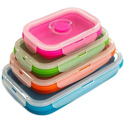 Collapsible Space Saving Rectangular Tub Set of 4 − Perfect for RV, caravan, boat kitchen or galley where space is limited