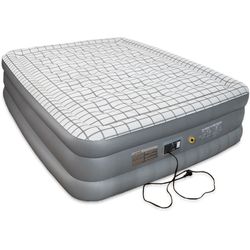 Coleman Queen Double−High Quickbed & Pump − Made from heavy−duty PVC for strength and a rayon flock top for warmth