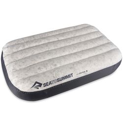Sea to Summit Aeros Down Pillow Deluxe Grey − This large pillow has a strong TPU air bladder with an ultralight 10D fabric cushion top over it filled with down