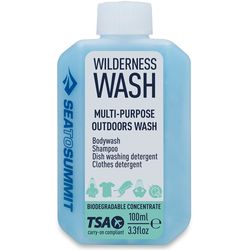 Sea to Summit Wilderness Wash 100ml − Multi−purpose biodegradable, super−concentrated outdoor wash in a 100ml bottle