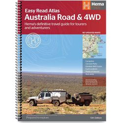 Hema Australia Road & 4WD Easy Read Atlas (13th Edition) − Detailed Australian atlas