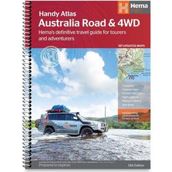Hema Australia Road & 4WD Handy Atlas (13th Edition) − Detailed Australian handy−sized atlas