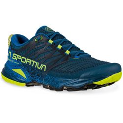 La Sportiva Akasha II Men's Shoe Storm Blue Lime Punch − Trail running shoe with a great blend of cushion, responsiveness and outsole traction