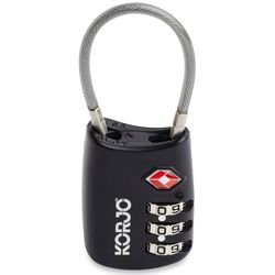 Korjo TSA Flexicable Lock Black − 