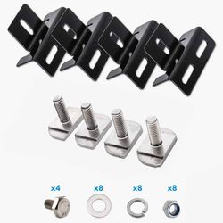 Hard Korr Roof Rack Mounting Brackets for Fixed Solar Panel − Includes T−bolts that are compatible with most major brands of roof racks to keep the Fixed Solar Panel from Hard Korr securely fastened
