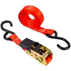 Monkey Grip Ratchet Tie Down 450Kg Capacity 4M x 25mm 1 Pack Red − Secure heavy−duty cargo on your trailer, ute or transporting vehicle