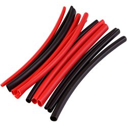 Voltflow Heat Shrink Tubing 3.2mm − 6.4mm 12−Piece Black & Red 150mm − Assortment of 3.2mm − 6.4mm adhesive dual wall heatshrink tubes