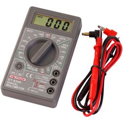 Voltflow Digital Multimeter with Probe − Tests DC and AC voltage, DC current, resistance, diode, buzzer, battery, transistor, temperature, and square wave output