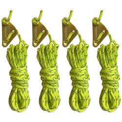 Zempire Bright Guy Ropes 4 Pack − Strong and lightweight 3.5mm cord provides a sturdy anchored tent with minimal bulk and stretch
