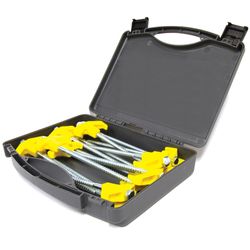 OZtrail 16 Piece Screw In Tent Peg Set − Secure your tent on any terrain with drillable tent pegs