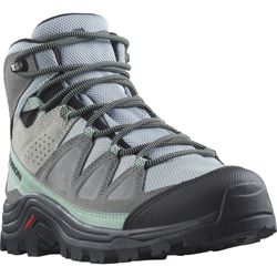 Salomon Quest Rove Mid GTX Women's Boot Quarry Quiet Shade Black − Leather hiking boot with classic design and advanced features