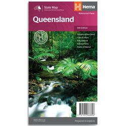Hema Queensland State Map 13th Ed − Large full state map sheet
