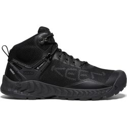 Keen NXIS EVO Mid WP Men's Boot Triple Black − Performance mesh upper with TPU overlays for durability