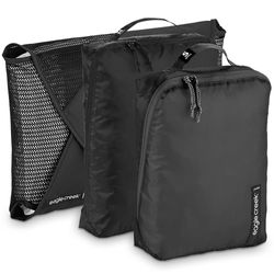 Eagle Creek Pack−It Starter Set Black − Includes three lightweight organizers − Pack−It Reveal Garment Folder L, Pack−It Isolate Cube M, and Pack−It Isolate Cube S