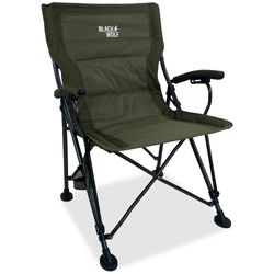 BlackWolf 4 Fold Camping Chair Moss − High back chair that provides more support