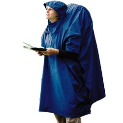 Sea to Summit Nylon Tarp Poncho Royal Blue − Accommodates a large backpack