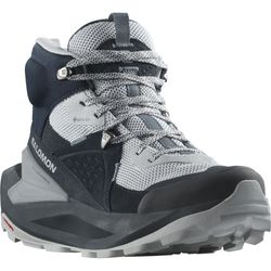 Salomon Elixir Mid GTX Women's Boot Carbon Pearl Blue Flint Stone − Mid−cut hiker with superior cushioning and reverse camber sole geometry