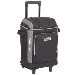 Coleman Wheeled Soft Cooler 42 Can Black Grey − Adjustable handle for easy transportation