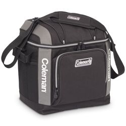 Coleman Soft Cooler 30 Can Black Grey − Silver lined insulation for keeping things warm or cold
