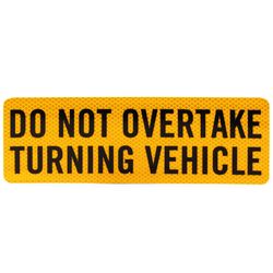 Companion Do Not Overtake Turning Vehicle Reflective Safety Sticker − Caravan sticker