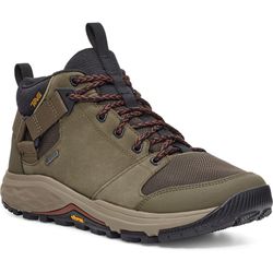Teva Grandview Mid GTX Men's Boot Dark Olive − A premium upper of rich, supple leather, quick−dry webbing made from recycled plastic using REPREVE® polyester